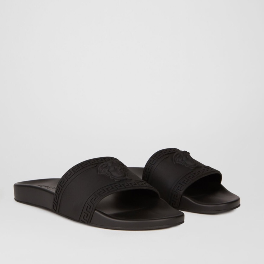 Black Versace Pool Slides